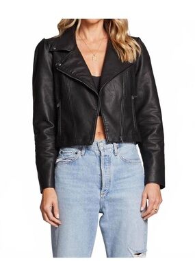 SALTWATER LUXE merrita jacket in black leather